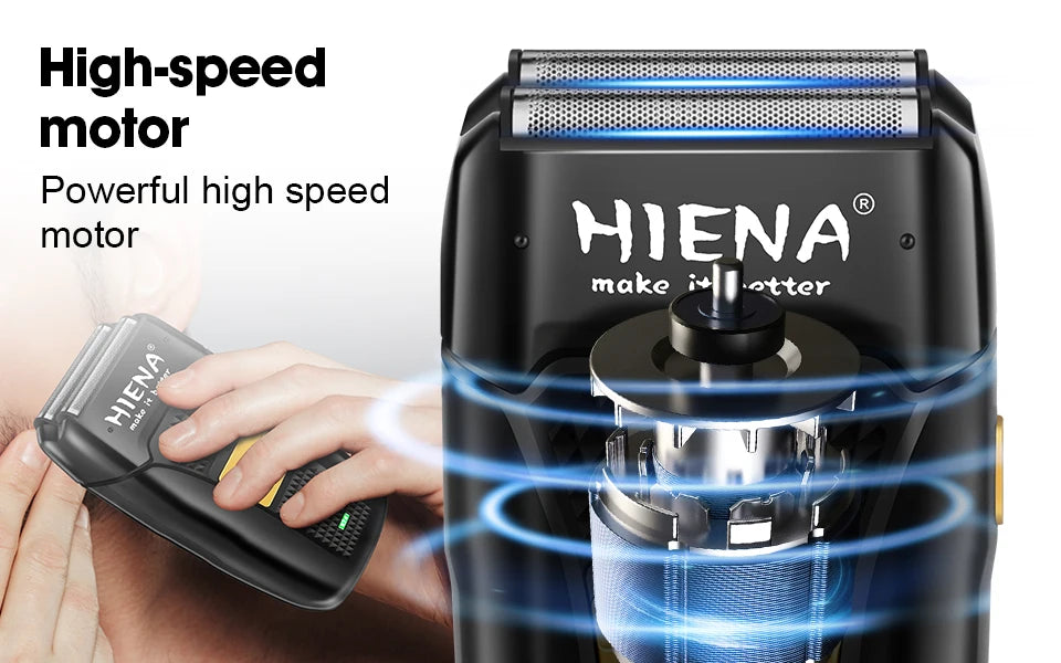 hiena Finish Machine Electric Professional Electric Hair Clippers Beard Clipper Rechargeable Men's Shaver Hair Trimmer Kit BladeNest