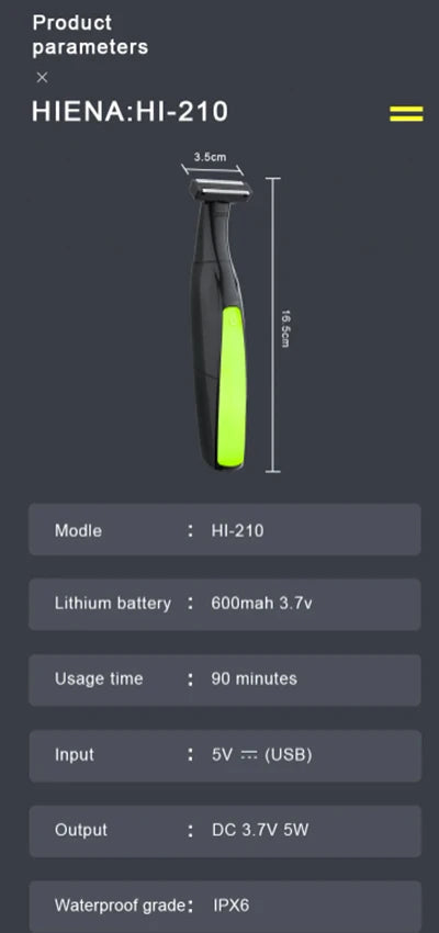 7 in 1 Shaver Men's Multifunctional Rechargeable Earbrow Nose Hair Trimmer Bikini Line Sensitive Shaver Hair Shaving Trimmer BladeNest