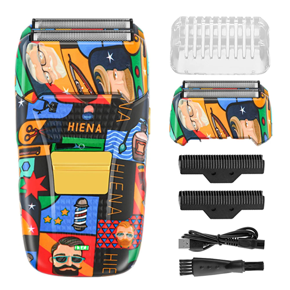 HIENA shaving machine men Electric shaver Hair clipper Rechargeable Metal Housing Pro Electric Shaver For Men Electric home BladeNest