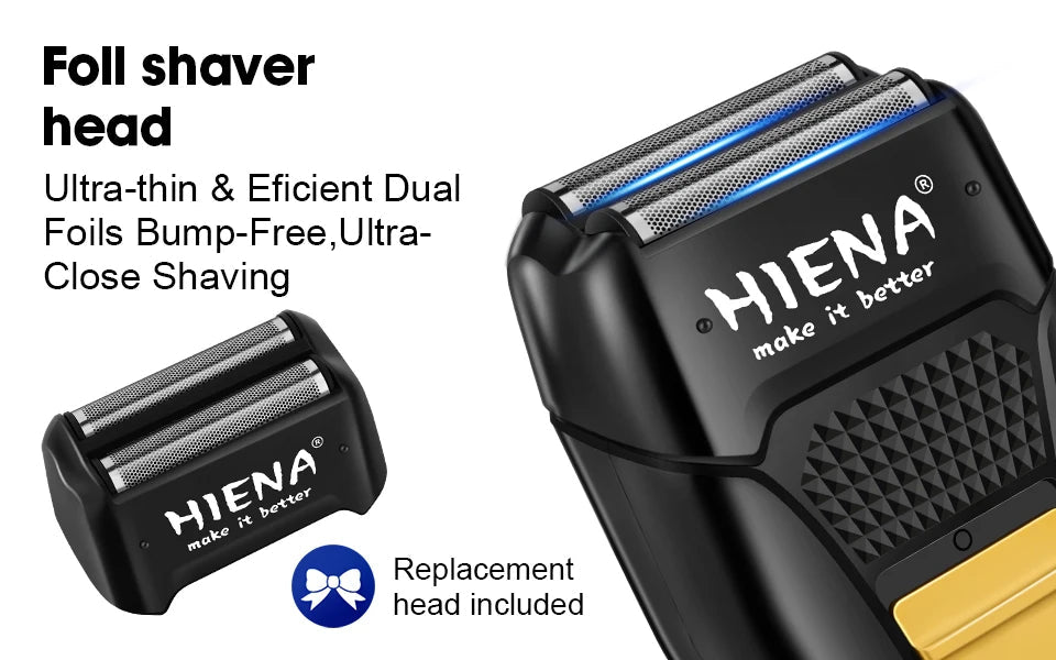 hiena Finish Machine Electric Professional Electric Hair Clippers Beard Clipper Rechargeable Men's Shaver Hair Trimmer Kit BladeNest