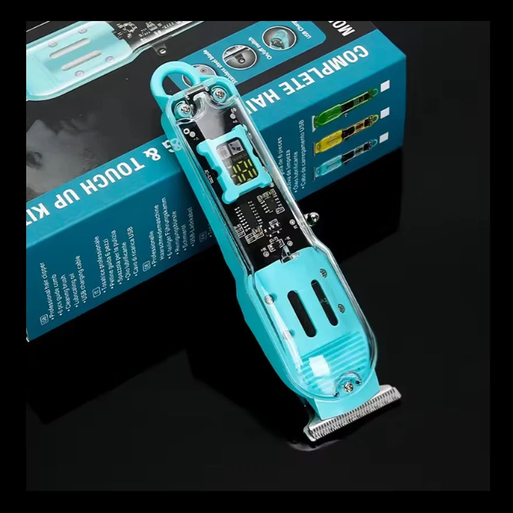 Transparent Body Electric Hair Clipper Professional Trimmer USB Rechargeable Hair Cutting Machine For Men Holiday Gift For Him BladeNest