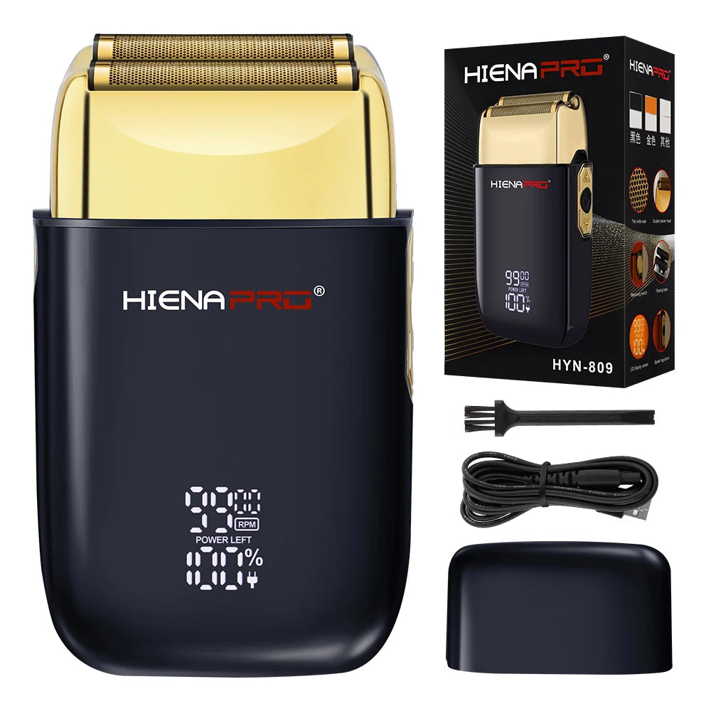 HIENA shaving machine men Electric shaver Hair clipper Rechargeable Metal Housing Pro Electric Shaver For Men Electric home BladeNest