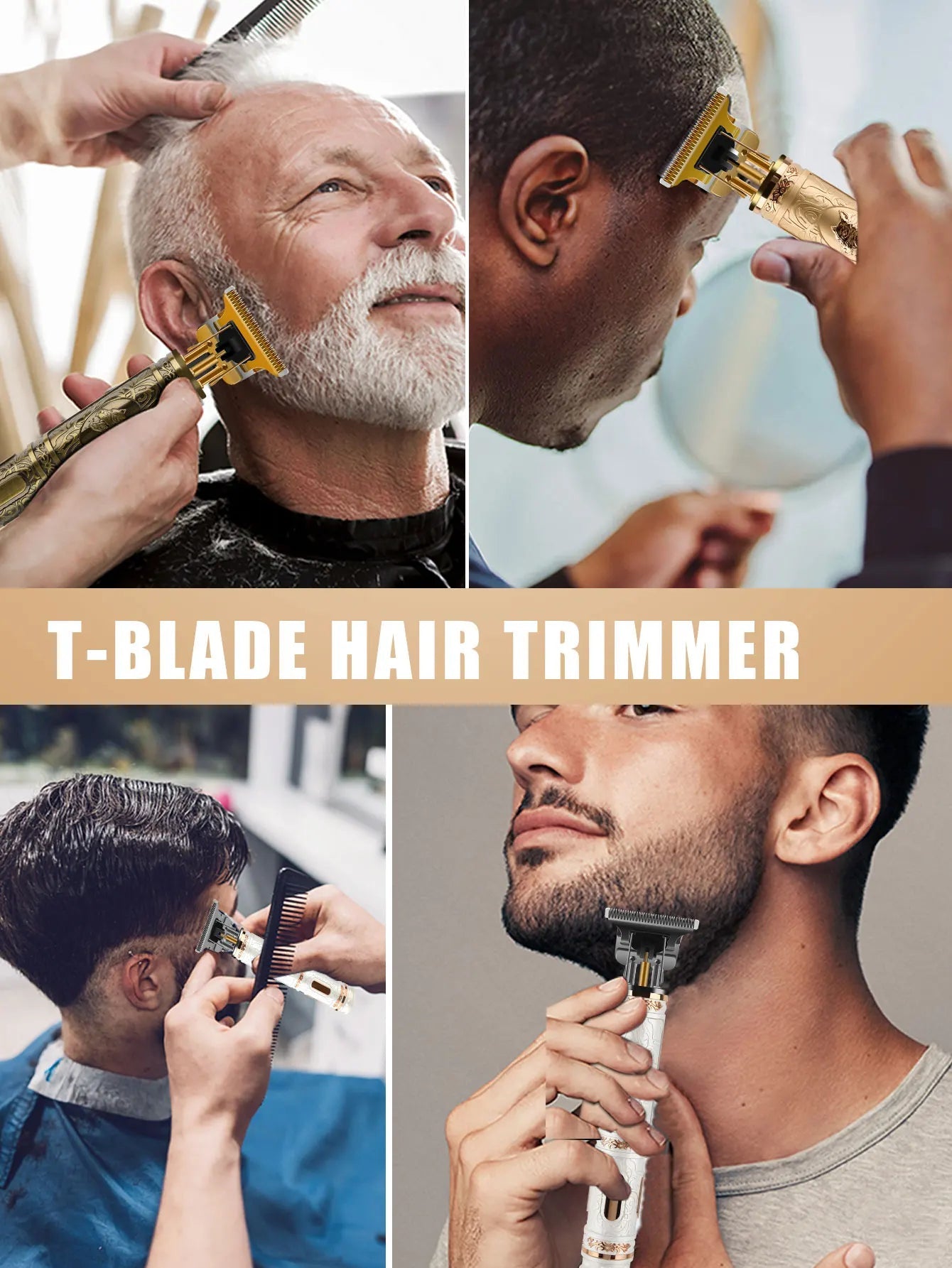 T9 Electric Hair Cutting Machine Hair Clipper Professional Men Shaver Rechargeable Barber Trimmer for Men Dragon Buddha BladeNest