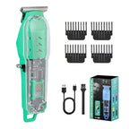 Transparent Body Electric Hair Clipper Professional Trimmer USB Rechargeable Hair Cutting Machine For Men Holiday Gift For Him BladeNest