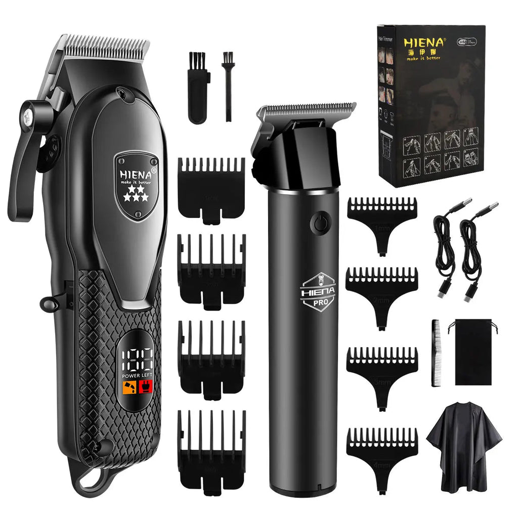 hiena Hair Clipper Kit for Men Electric Shaver Hair Trimmer Professional Cutting Machine Hair Trimmer with LCD Digital Display BladeNest