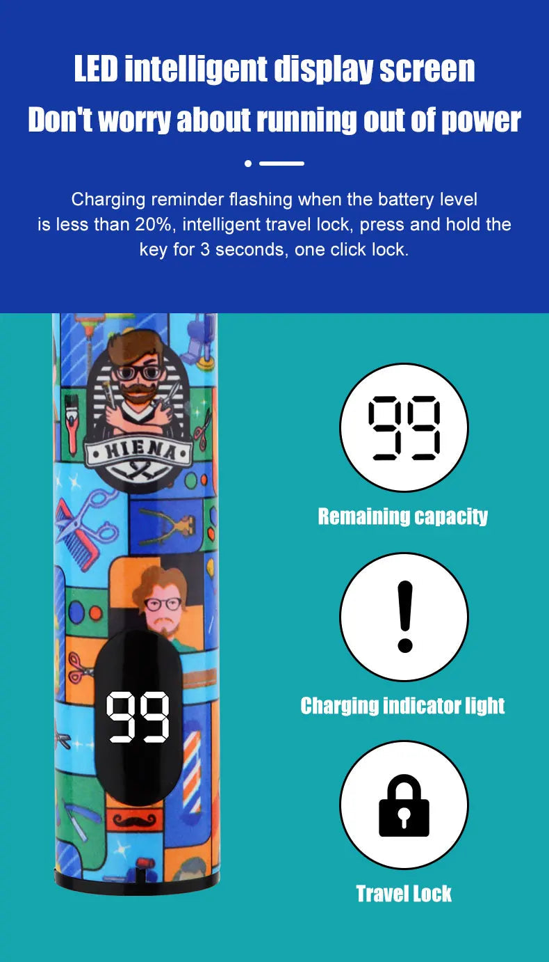 Hair Clippers trendy Graffiti design Barber shop Electric Hair Trimmer Razor Salon Hair Cutting Machine Clipper BladeNest