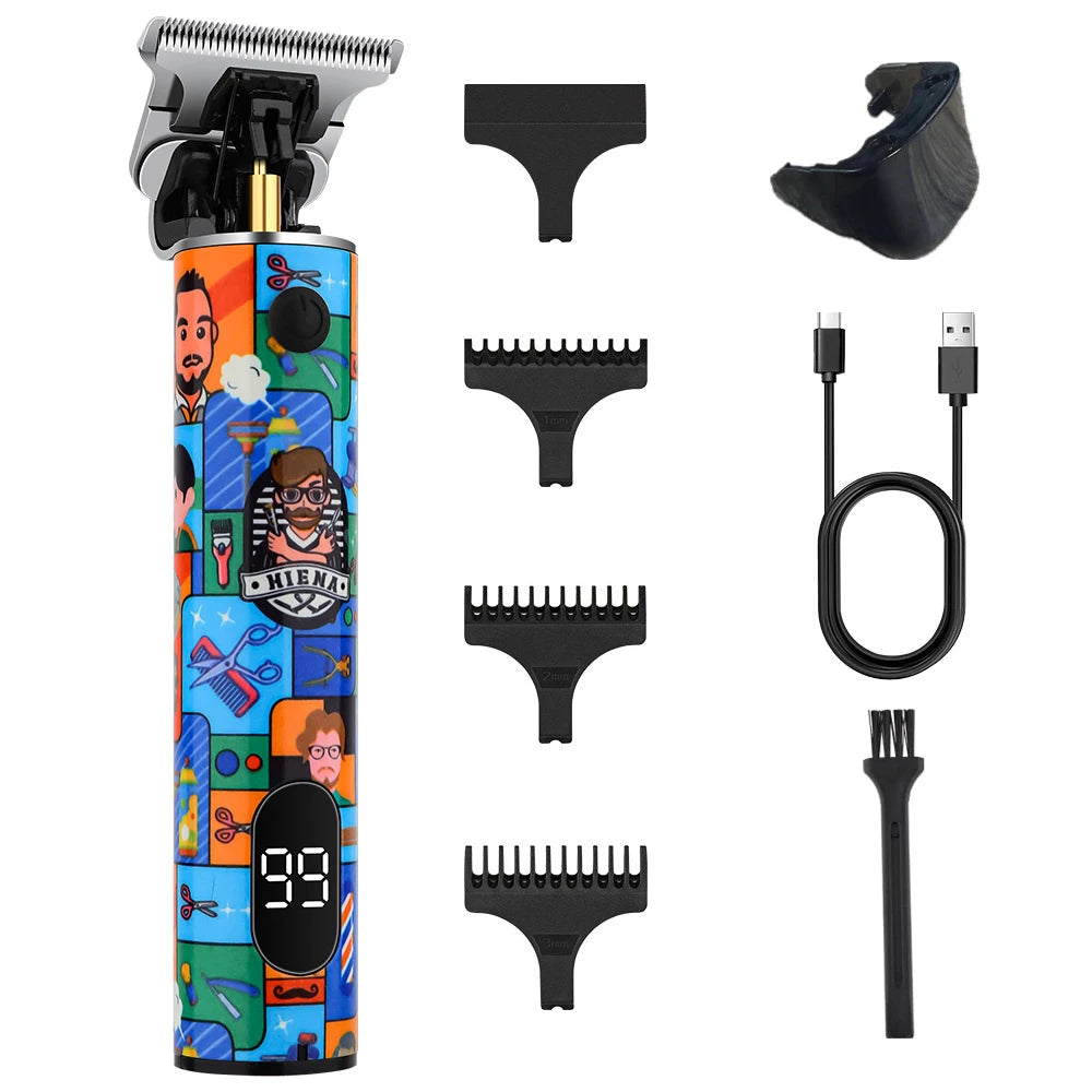 Hair Clippers trendy Graffiti design Barber shop Electric Hair Trimmer Razor Salon Hair Cutting Machine Clipper BladeNest