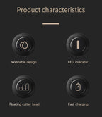 HIENA shaving machine men Electric shaver Hair clipper Rechargeable Metal Housing Pro Electric Shaver For Men Electric home BladeNest