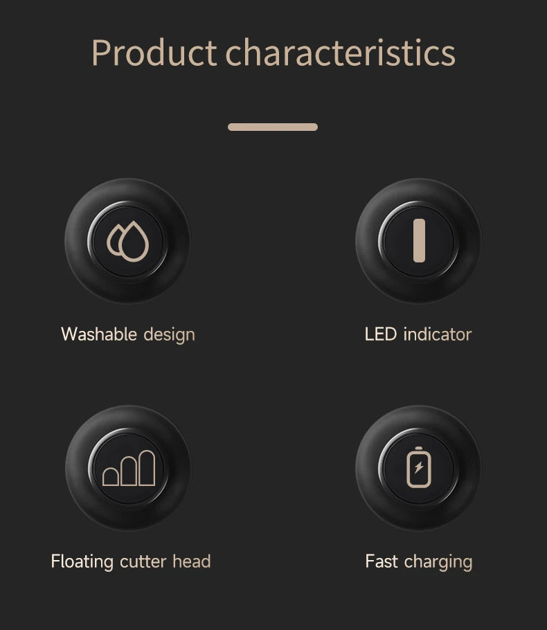 HIENA shaving machine men Electric shaver Hair clipper Rechargeable Metal Housing Pro Electric Shaver For Men Electric home BladeNest