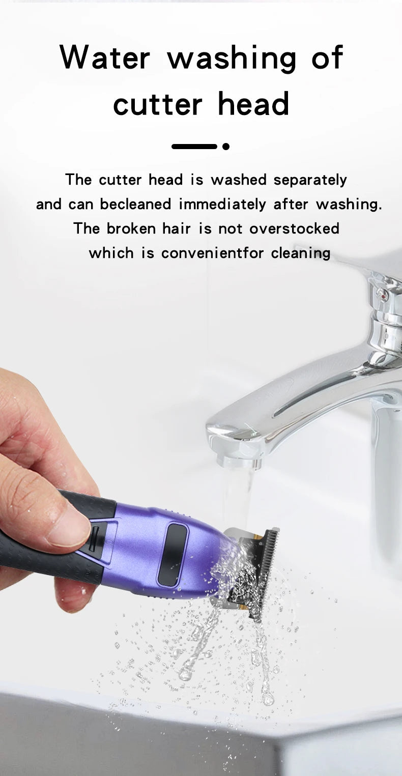 Hair Clipper Electric Hair Trimmer for Men Wireless Barber Trimmer Electric Shaver Professional Men's Hair Cutting Machine BladeNest