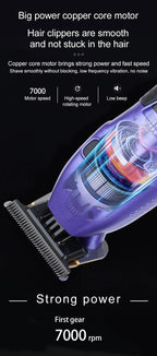 Hair Clipper Electric Hair Trimmer for Men Wireless Barber Trimmer Electric Shaver Professional Men's Hair Cutting Machine BladeNest