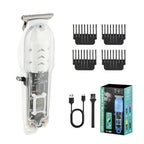 Transparent Body Electric Hair Clipper Professional Trimmer USB Rechargeable Hair Cutting Machine For Men Holiday Gift For Him BladeNest