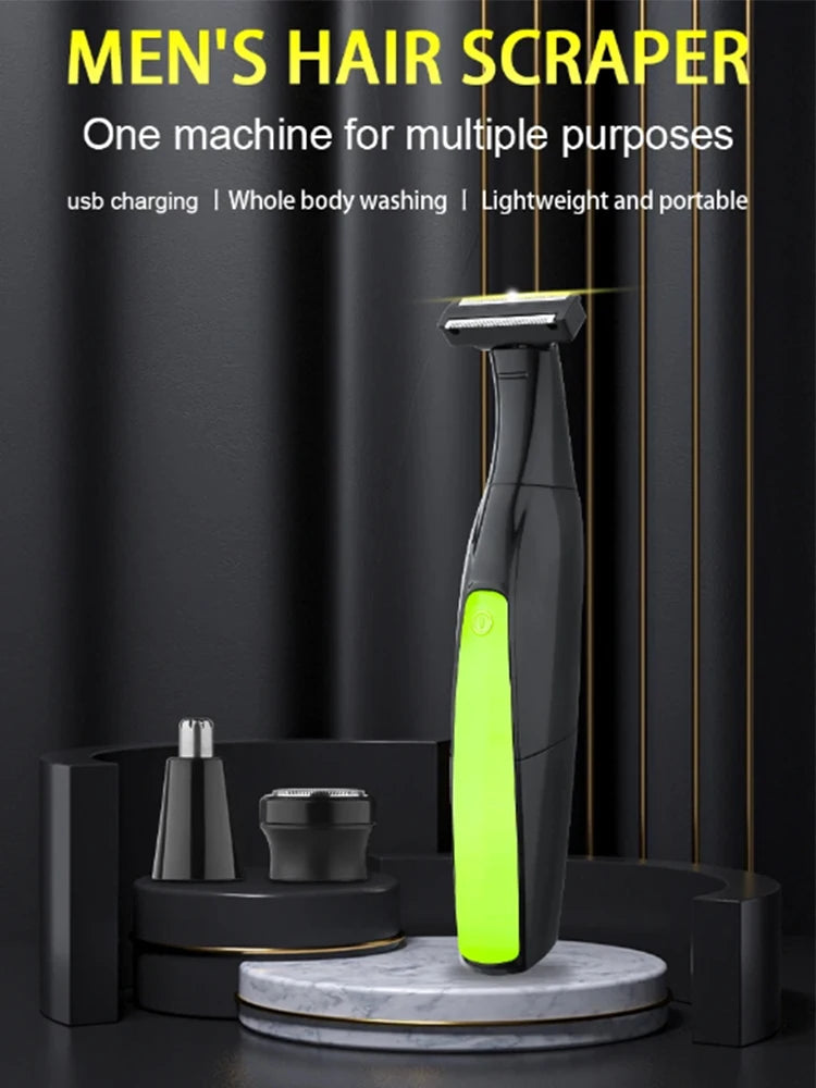 7 in 1 Shaver Men's Multifunctional Rechargeable Earbrow Nose Hair Trimmer Bikini Line Sensitive Shaver Hair Shaving Trimmer BladeNest