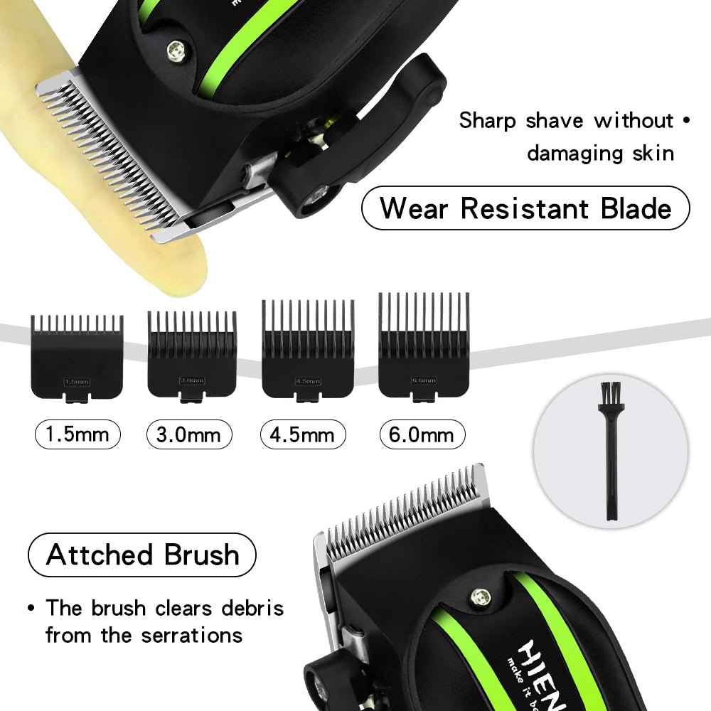 hiena Electric Hair Clipper UBS Rechargeable Cordless Beard Trimmer Men Powerful Electric Hair Clipper Trimming Tool BladeNest