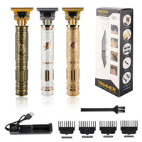 T9 Electric Hair Cutting Machine Hair Clipper Professional Men Shaver Rechargeable Barber Trimmer for Men Dragon Buddha BladeNest