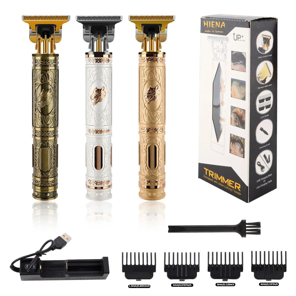 T9 Electric Hair Cutting Machine Hair Clipper Professional Men Shaver Rechargeable Barber Trimmer for Men Dragon Buddha BladeNest