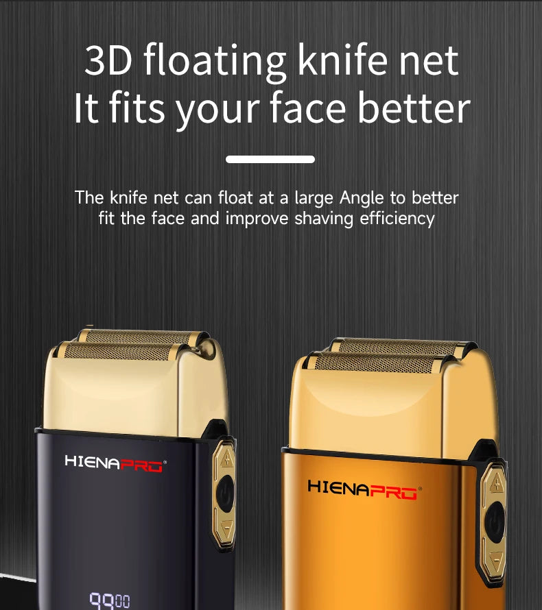 HIENA shaving machine men Electric shaver Hair clipper Rechargeable Metal Housing Pro Electric Shaver For Men Electric home BladeNest