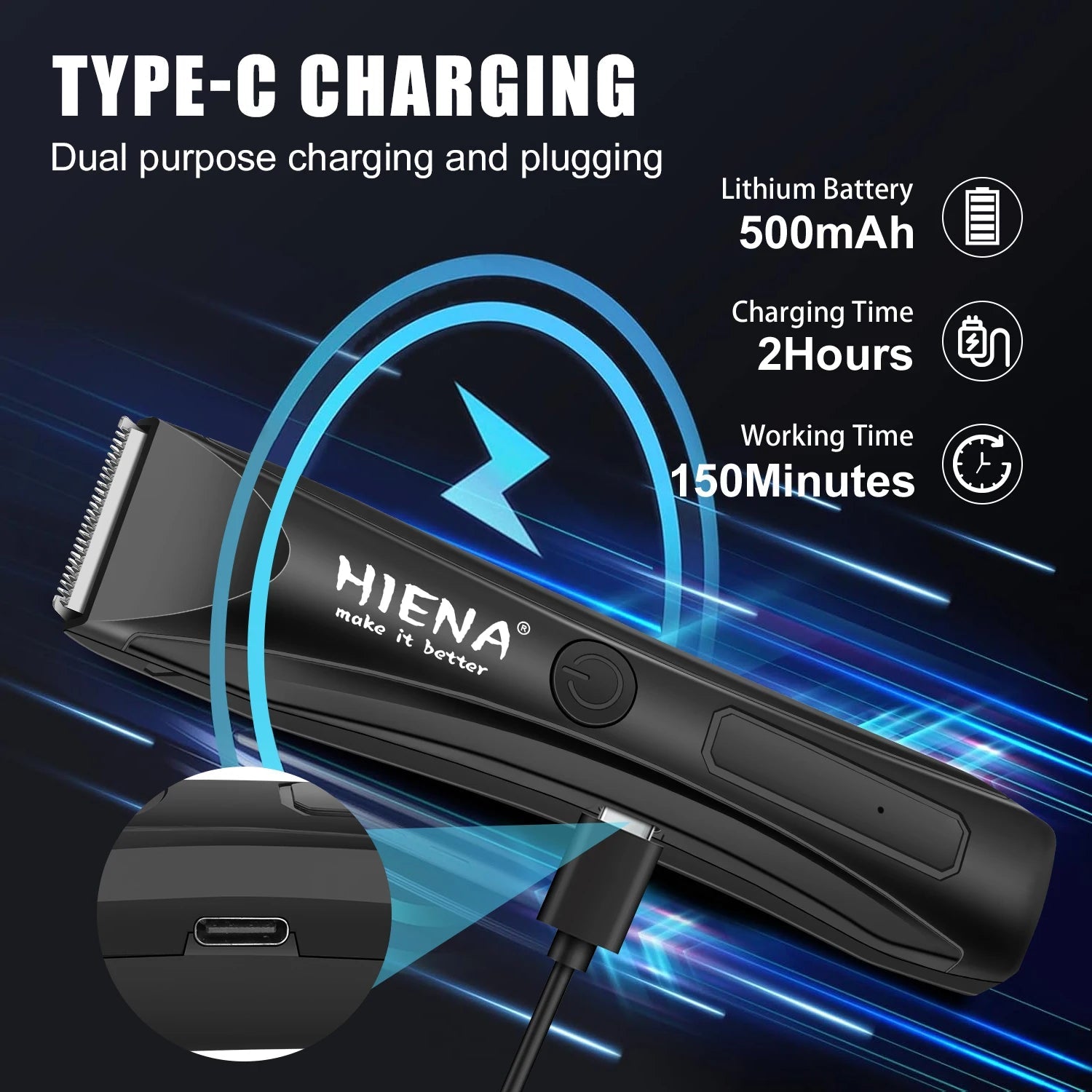 Electric Groin Hair Trimmer Pubic Hair Trimmer Body Grooming Clipper for Woman and men Bikini Epilator Rechargeable Shaver Razor BladeNest