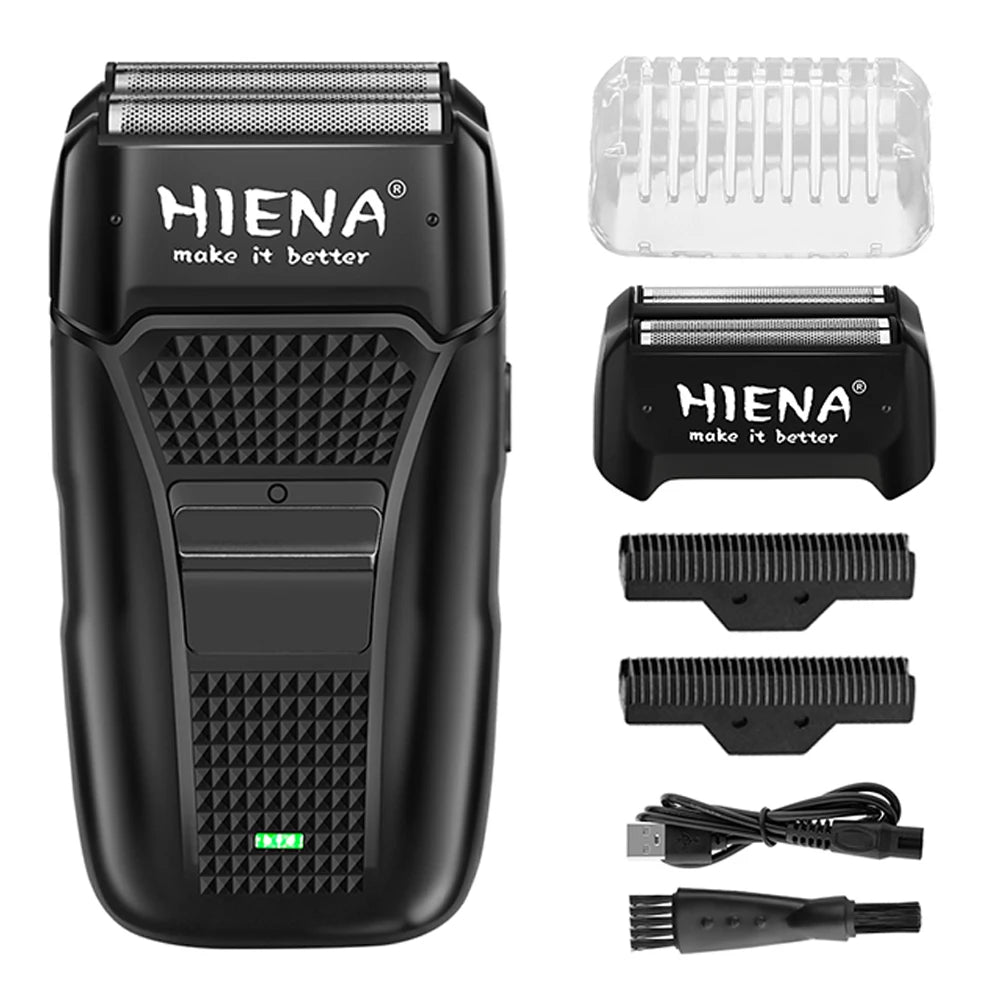 HIENA shaving machine men Electric shaver Hair clipper Rechargeable Metal Housing Pro Electric Shaver For Men Electric home BladeNest