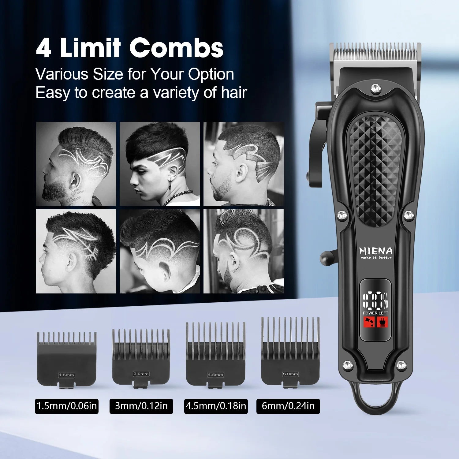 HIENA hair clipper Shaver Professional electric scissors push Barber shop hair trimmers Hair cutting machine trimmer for men BladeNest