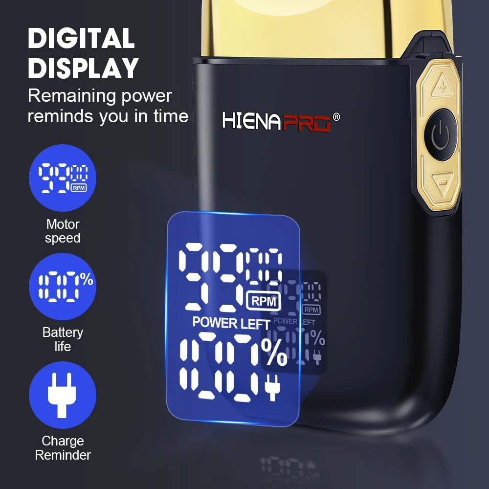 HIENA shaving machine men Electric shaver Hair clipper Rechargeable Metal Housing Pro Electric Shaver For Men Electric home BladeNest