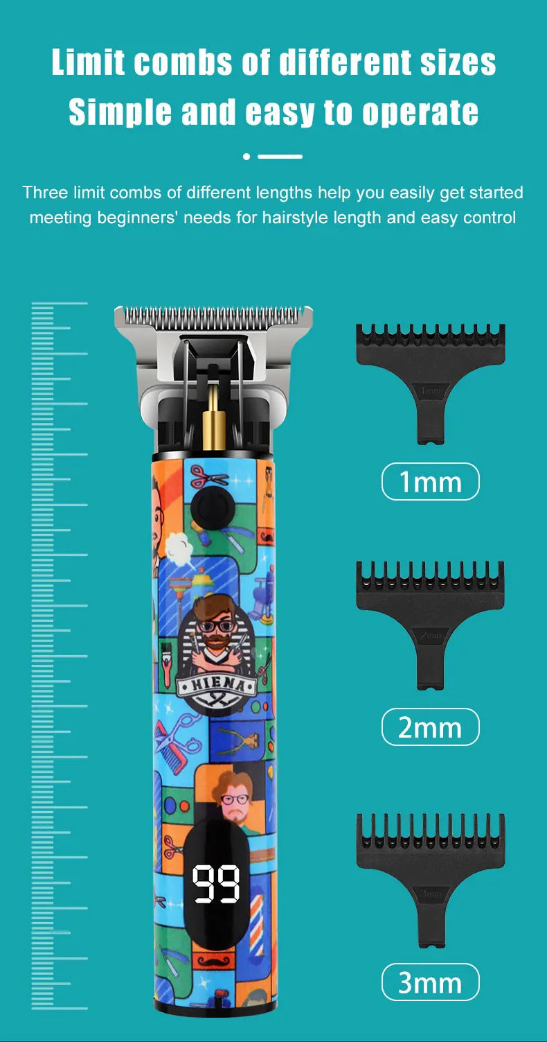 Hair Clippers trendy Graffiti design Barber shop Electric Hair Trimmer Razor Salon Hair Cutting Machine Clipper BladeNest