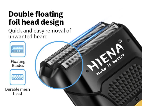 hiena Finish Machine Electric Professional Electric Hair Clippers Beard Clipper Rechargeable Men's Shaver Hair Trimmer Kit BladeNest