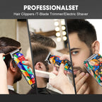 HIENA Graffiti hair clipper Hair cutting machine  Professional Hair Clipper Trimmer Set Hair Cutting Machine Cordless Barber BladeNest