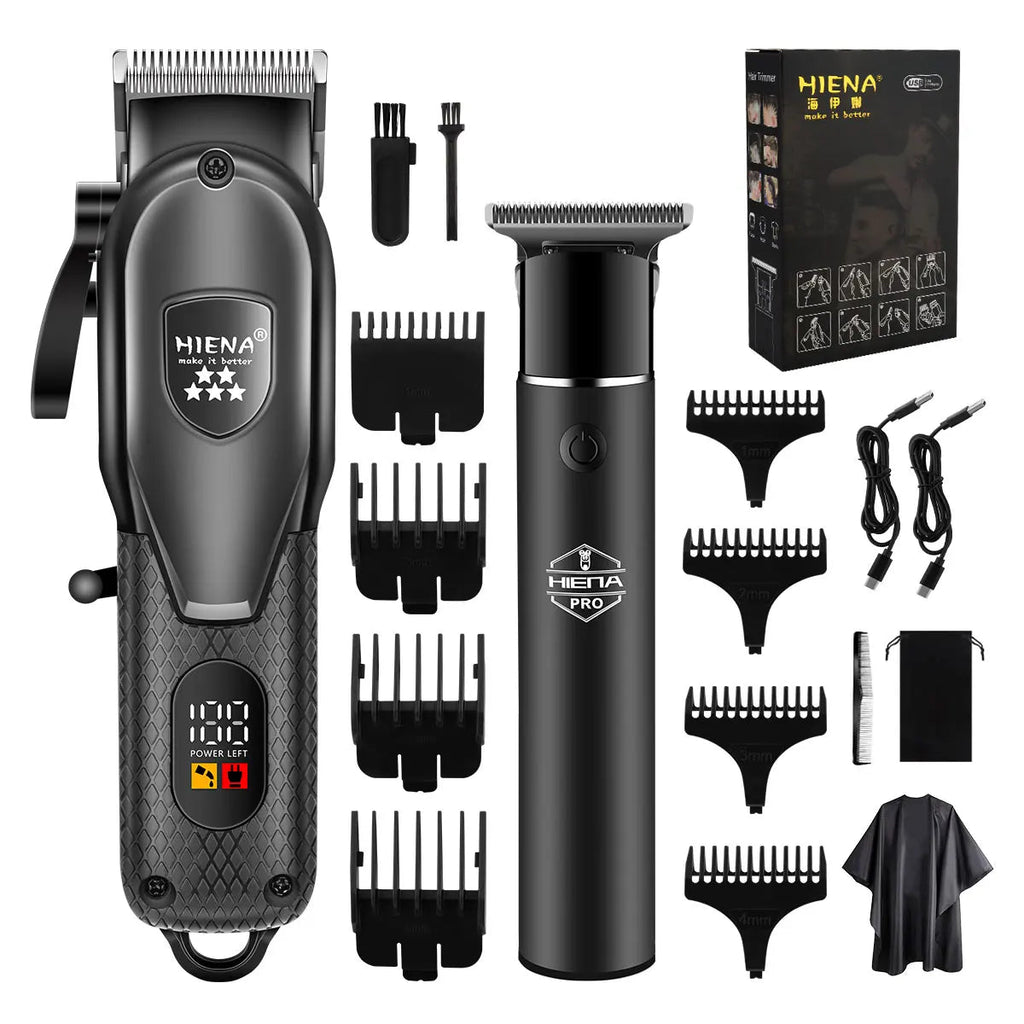 hiena Hair Clipper Kit for Men Electric Shaver Hair Trimmer Professional Cutting Machine Hair Trimmer with LCD Digital Display BladeNest