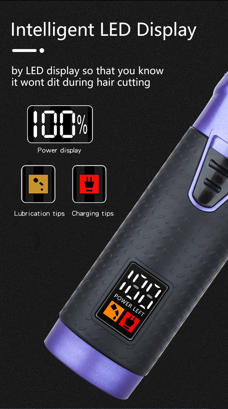 Hair Clipper Electric Hair Trimmer for Men Wireless Barber Trimmer Electric Shaver Professional Men's Hair Cutting Machine BladeNest