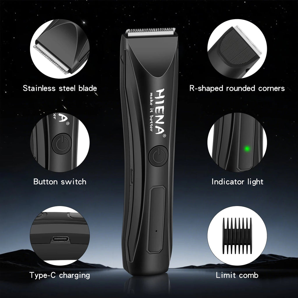 Electric Groin Hair Trimmer Pubic Hair Trimmer Body Grooming Clipper for Woman and men Bikini Epilator Rechargeable Shaver Razor BladeNest