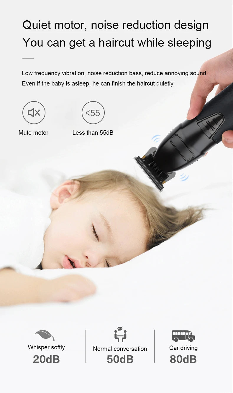 Hair Clipper Electric Hair Trimmer for Men Wireless Barber Trimmer Electric Shaver Professional Men's Hair Cutting Machine BladeNest