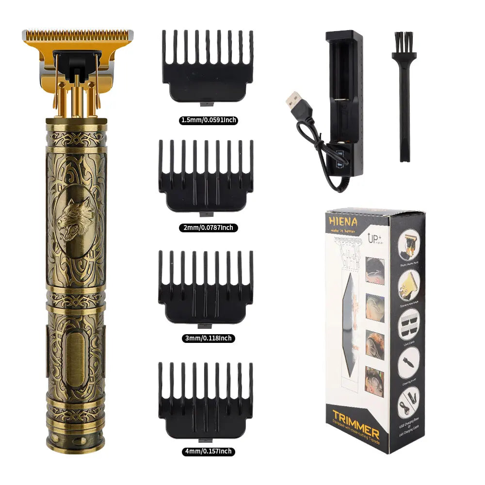 T9 Electric Hair Cutting Machine Hair Clipper Professional Men Shaver Rechargeable Barber Trimmer for Men Dragon Buddha BladeNest