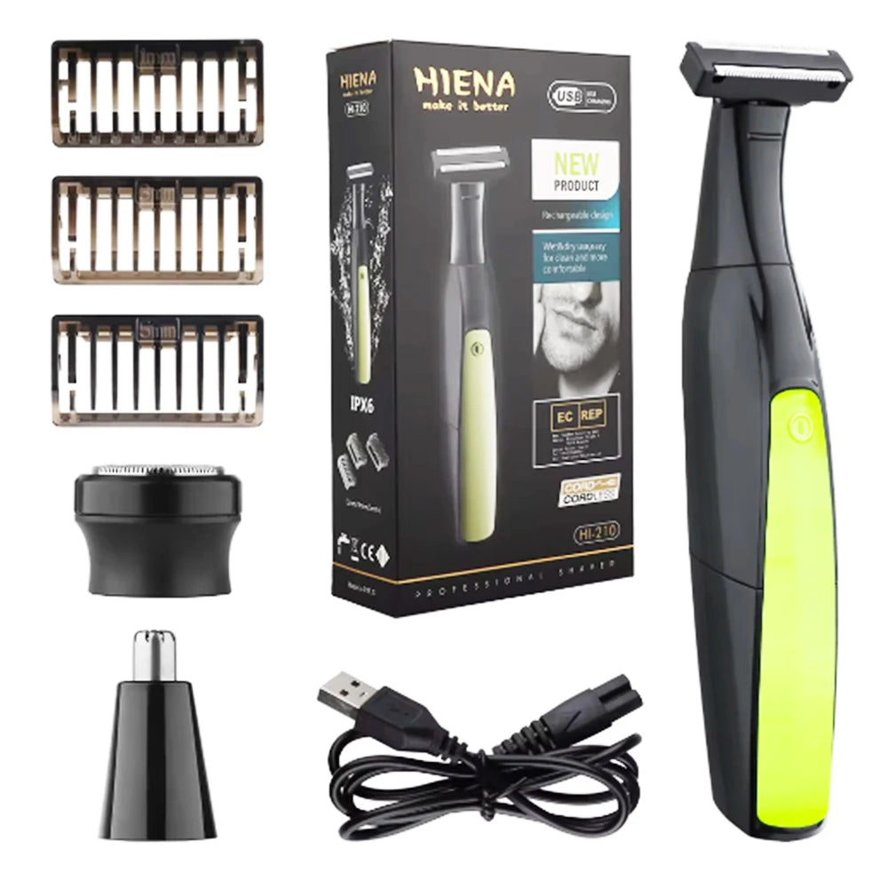 7 in 1 Shaver Men's Multifunctional Rechargeable Earbrow Nose Hair Trimmer Bikini Line Sensitive Shaver Hair Shaving Trimmer BladeNest