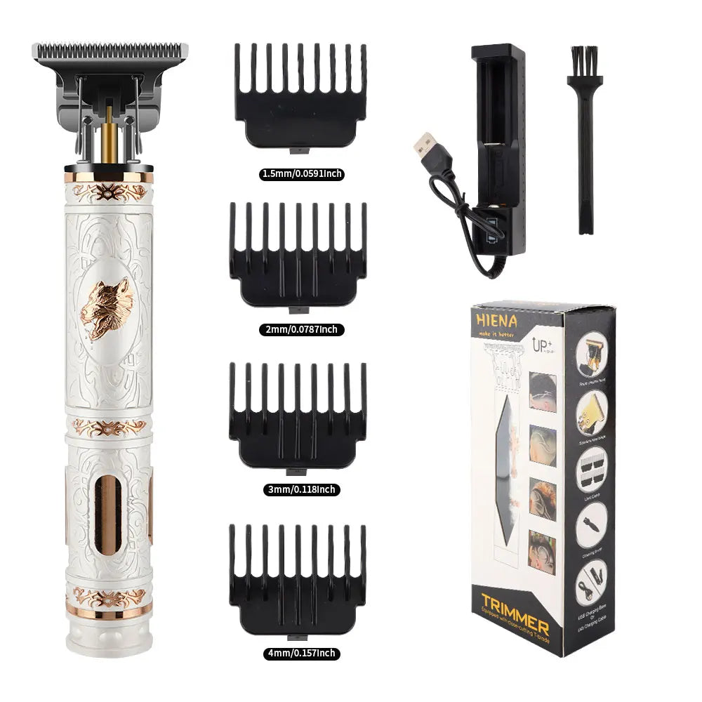 T9 Electric Hair Cutting Machine Hair Clipper Professional Men Shaver Rechargeable Barber Trimmer for Men Dragon Buddha BladeNest