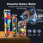 HIENA Graffiti hair clipper Hair cutting machine  Professional Hair Clipper Trimmer Set Hair Cutting Machine Cordless Barber BladeNest