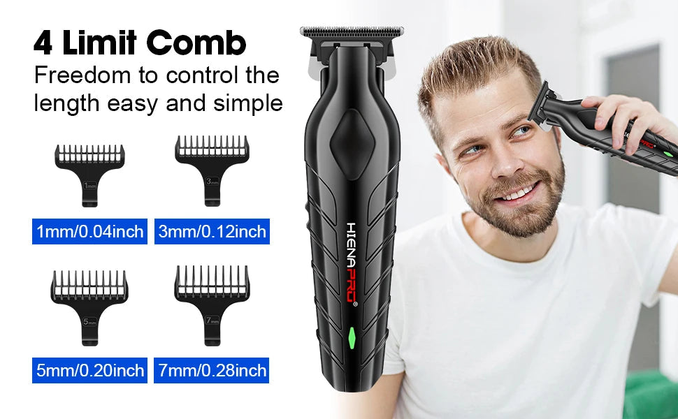 hiena Finish Machine Electric Professional Electric Hair Clippers Beard Clipper Rechargeable Men's Shaver Hair Trimmer Kit BladeNest