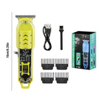 Transparent Body Electric Hair Clipper Professional Trimmer USB Rechargeable Hair Cutting Machine For Men Holiday Gift For Him BladeNest