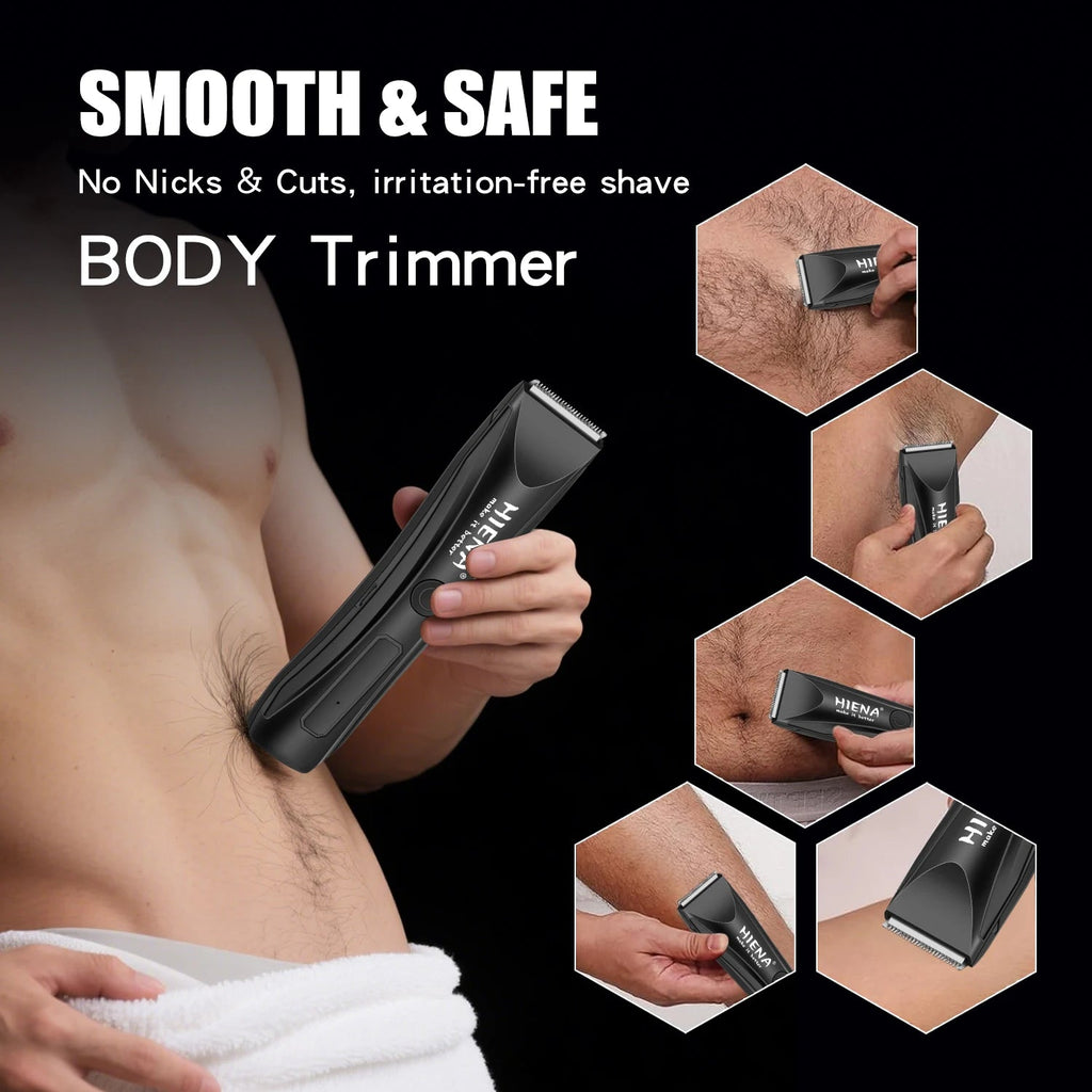 Electric Groin Hair Trimmer Pubic Hair Trimmer Body Grooming Clipper for Woman and men Bikini Epilator Rechargeable Shaver Razor BladeNest