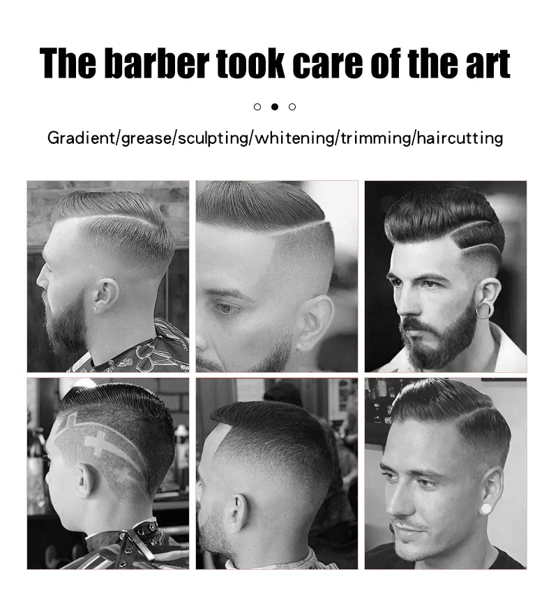 hiena Electric Hair Clipper UBS Rechargeable Cordless Beard Trimmer Men Powerful Electric Hair Clipper Trimming Tool BladeNest