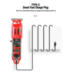 Transparent Body Electric Hair Clipper Professional Trimmer USB Rechargeable Hair Cutting Machine For Men Holiday Gift For Him BladeNest