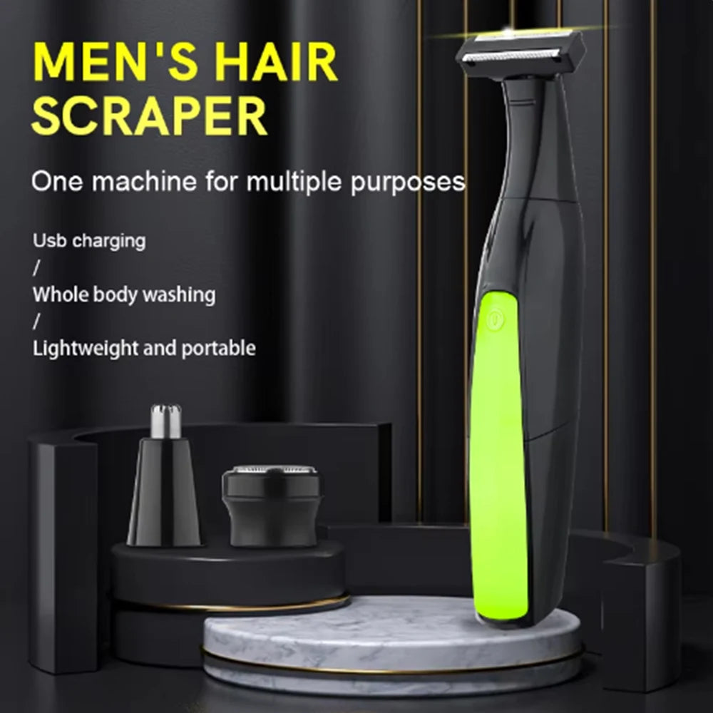 7 in 1 Shaver Men's Multifunctional Rechargeable Earbrow Nose Hair Trimmer Bikini Line Sensitive Shaver Hair Shaving Trimmer BladeNest