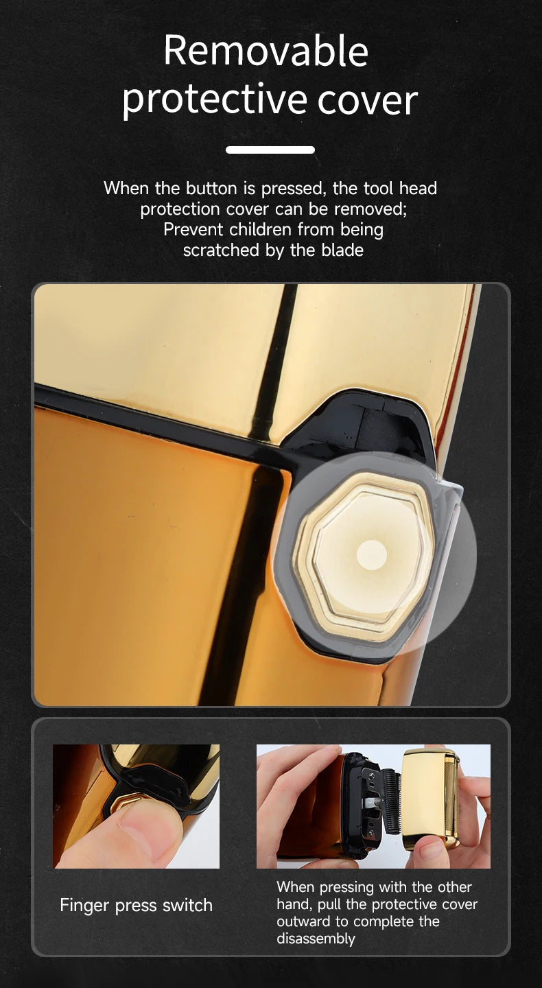 HIENA shaving machine men Electric shaver Hair clipper Rechargeable Metal Housing Pro Electric Shaver For Men Electric home BladeNest