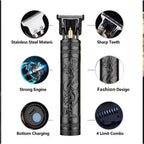 hiena Electric Hair Clipper UBS Rechargeable Cordless Beard Trimmer Men Powerful Electric Hair Clipper Trimming Tool BladeNest