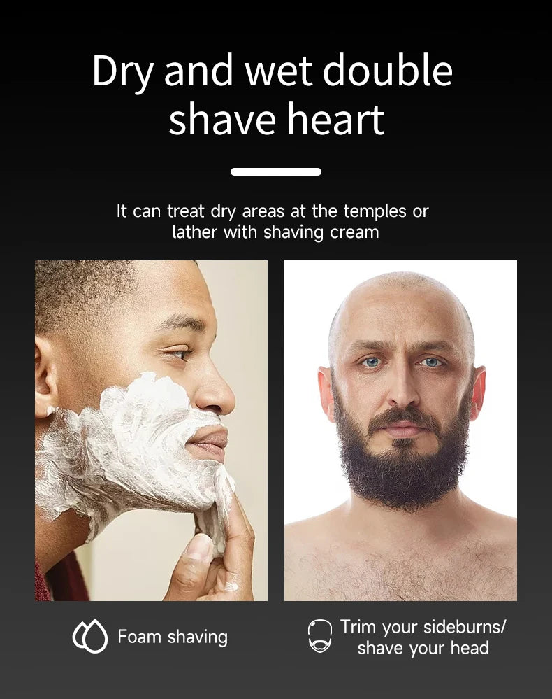 HIENA shaving machine men Electric shaver Hair clipper Rechargeable Metal Housing Pro Electric Shaver For Men Electric home BladeNest