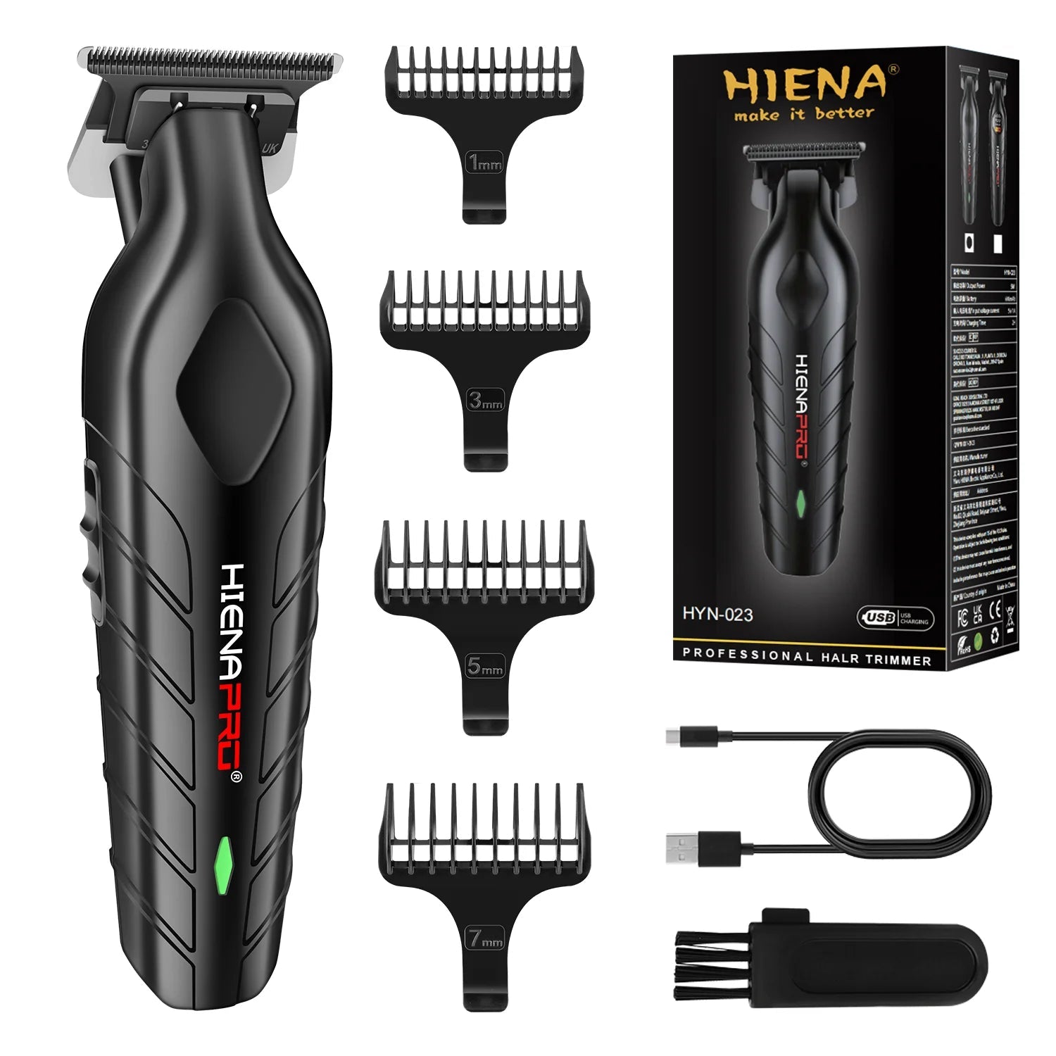 hiena Finish Machine Electric Professional Electric Hair Clippers Beard Clipper Rechargeable Men's Shaver Hair Trimmer Kit BladeNest