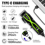 hiena Electric Hair Clipper UBS Rechargeable Cordless Beard Trimmer Men Powerful Electric Hair Clipper Trimming Tool BladeNest