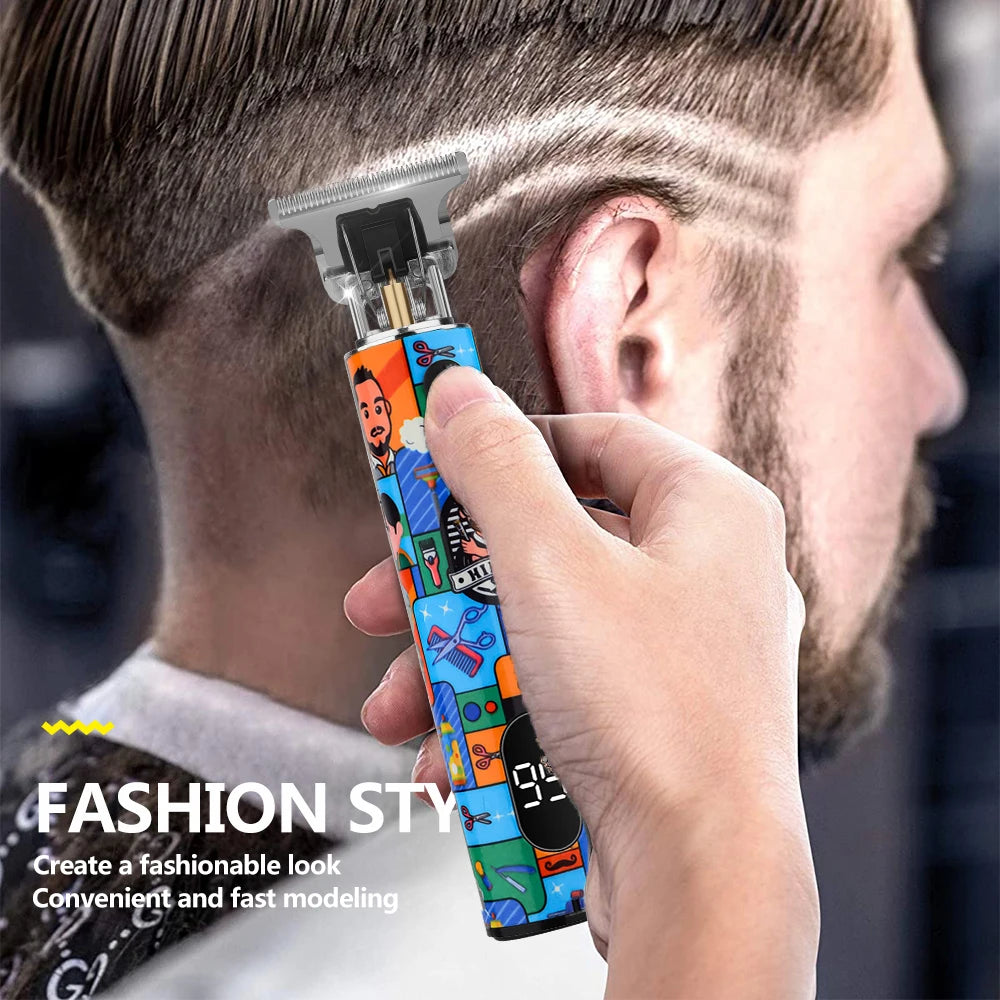 Hair Clippers trendy Graffiti design Barber shop Electric Hair Trimmer Razor Salon Hair Cutting Machine Clipper BladeNest