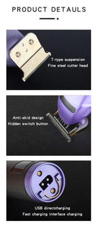 Hair Clipper Electric Hair Trimmer for Men Wireless Barber Trimmer Electric Shaver Professional Men's Hair Cutting Machine BladeNest