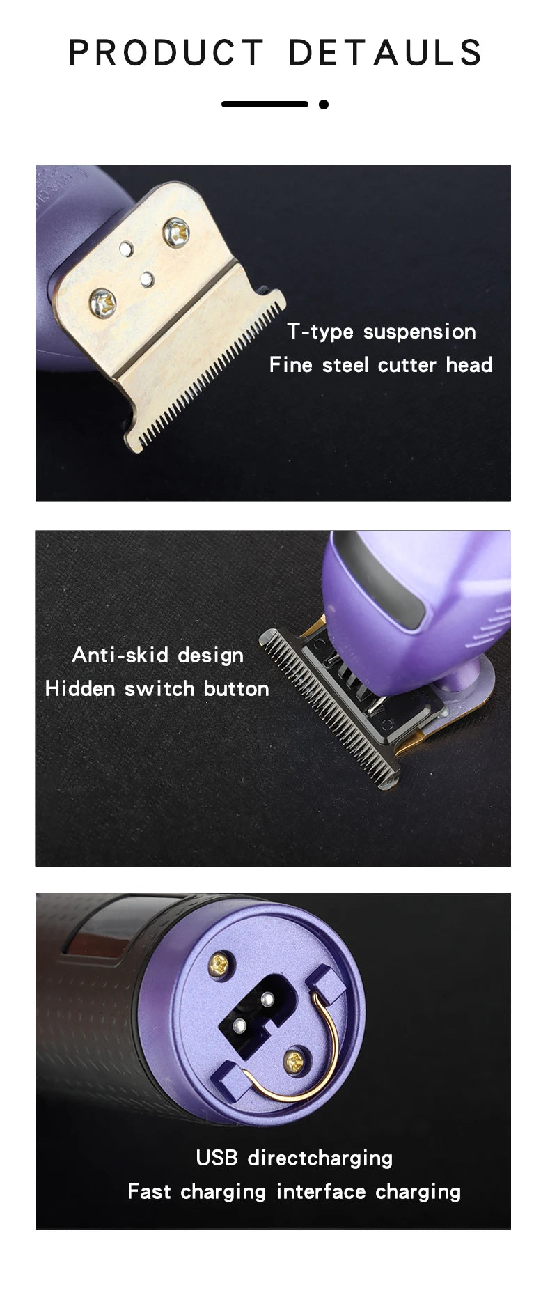 Hair Clipper Electric Hair Trimmer for Men Wireless Barber Trimmer Electric Shaver Professional Men's Hair Cutting Machine BladeNest